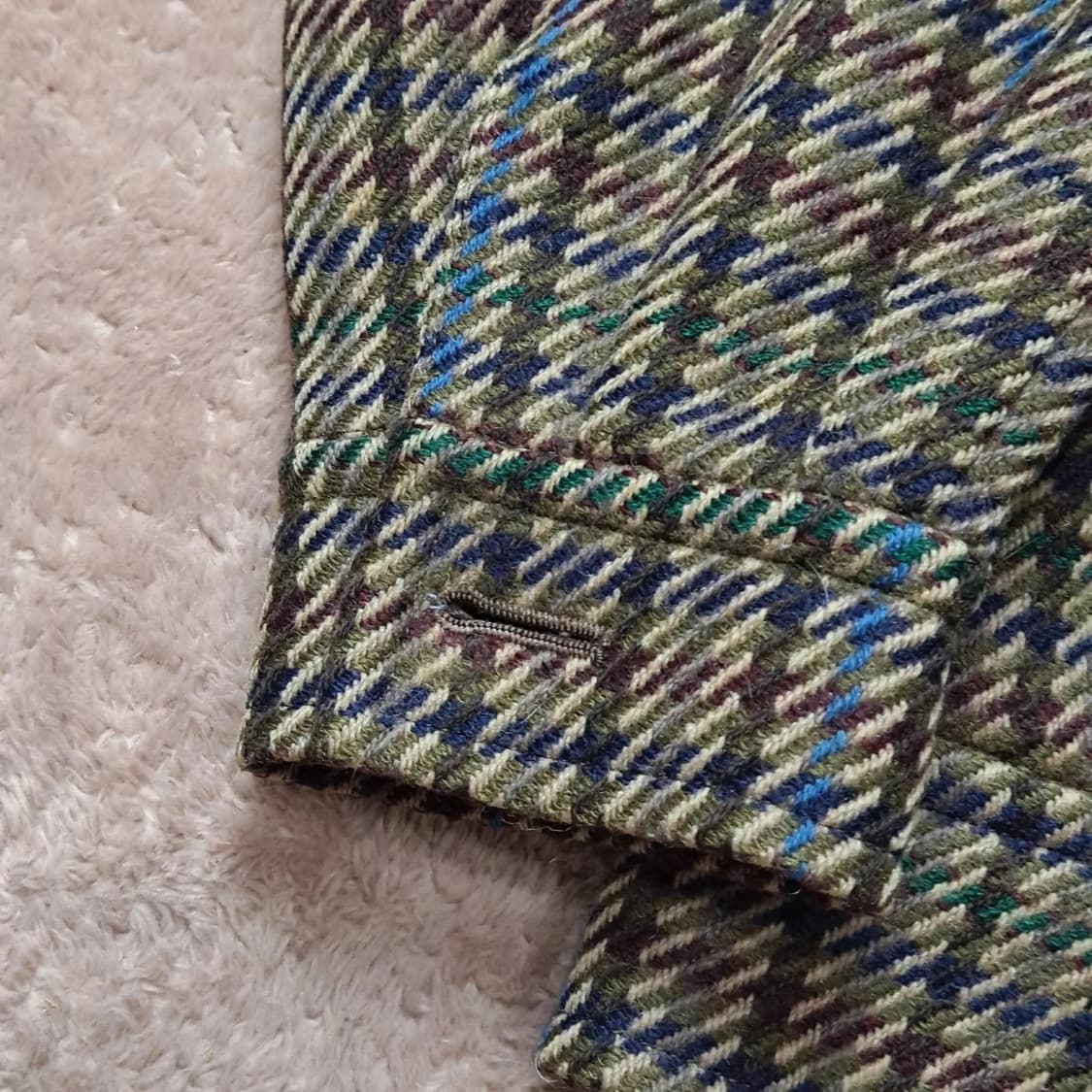 [버버리] 올드머니 빈티지 울 모직 체크 더블 자켓 상품이미지6