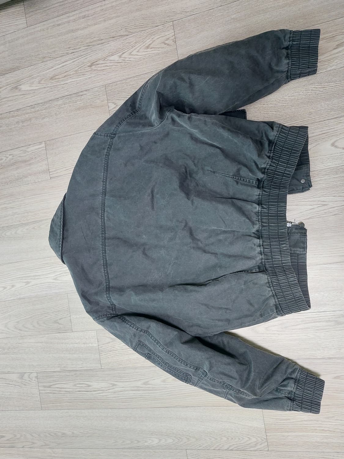 자라 왁스드 이펙트 워시드 자켓 그레이 상품이미지4