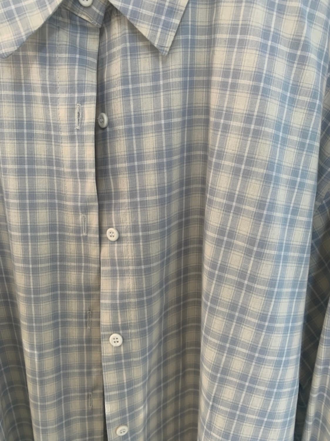 수름마켓 크리미 체크 남방, 블라우스 상품이미지4