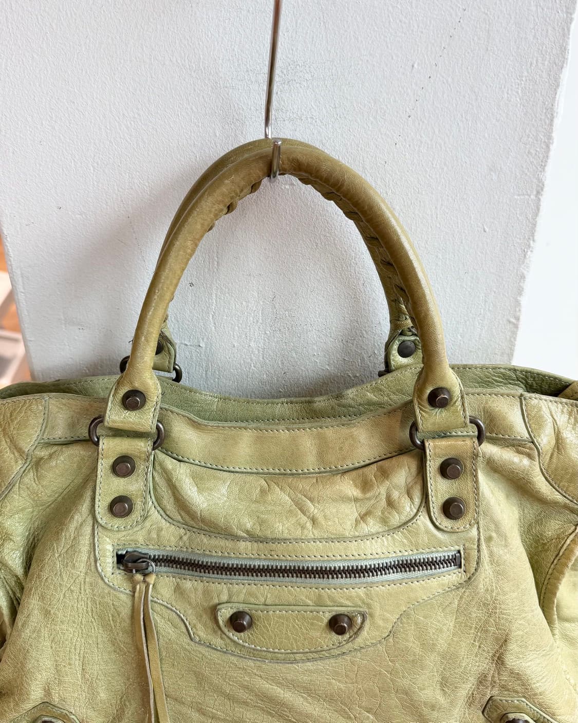 발렌시아가 그린 클래식 시티 모터백  상품이미지3