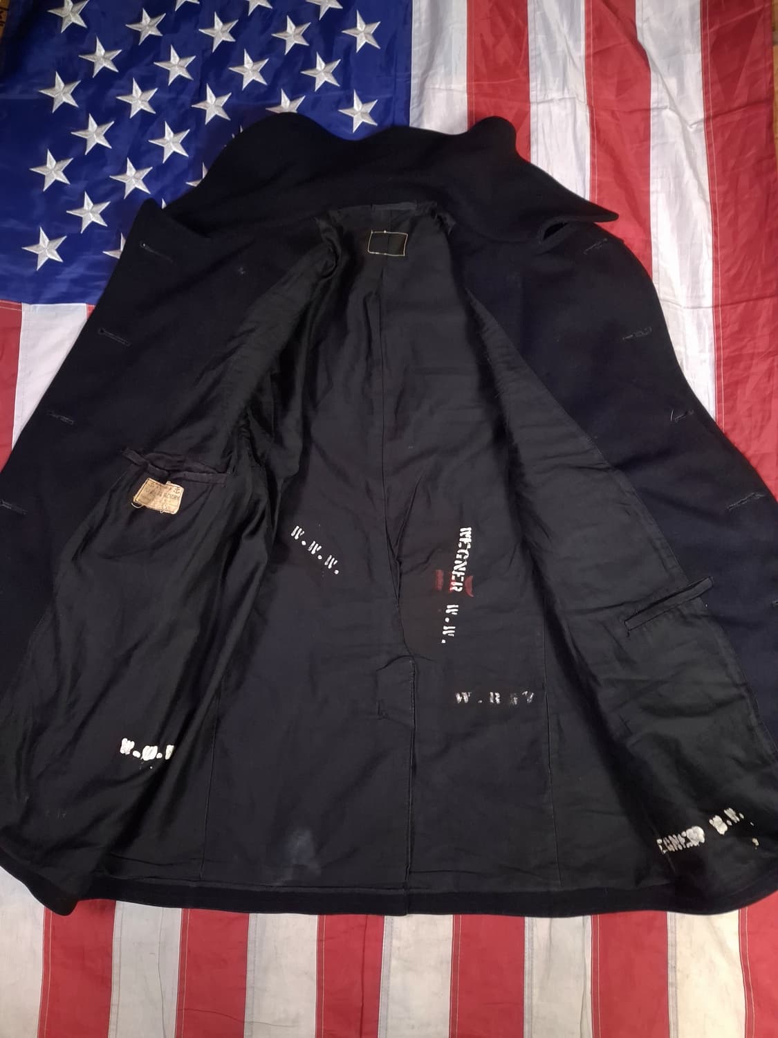 오리지날 WW2 미해군 울 피코트 상품이미지9