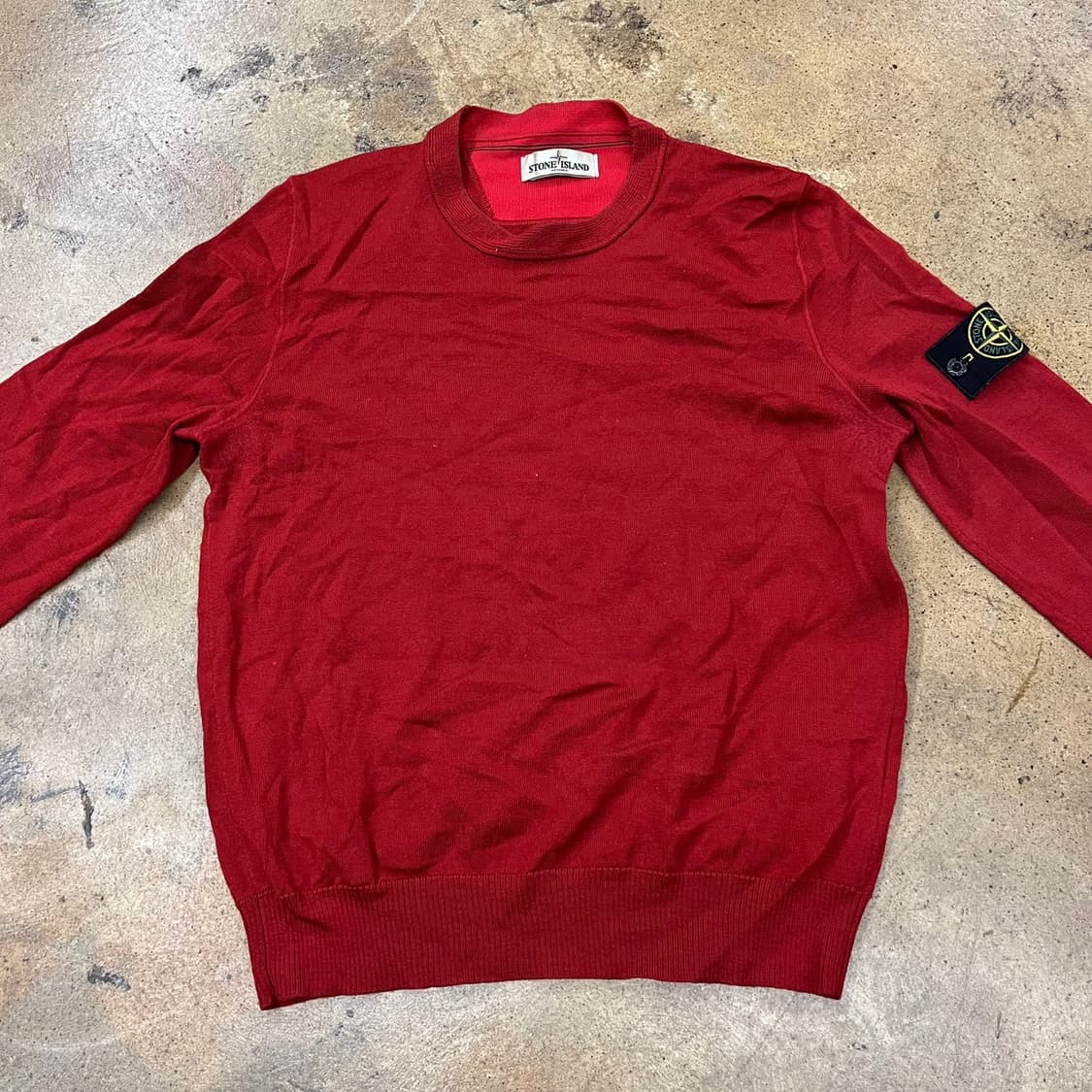 [정품/L] 스톤아일랜드 레드 니트 긴팔 b16 상품이미지3