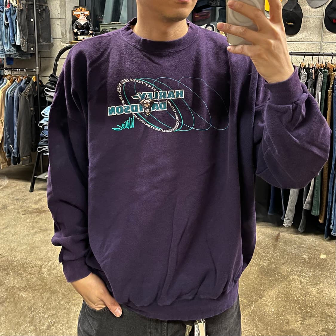 90s 할리데이비슨 스웻셔츠 (105-110) 상품이미지8