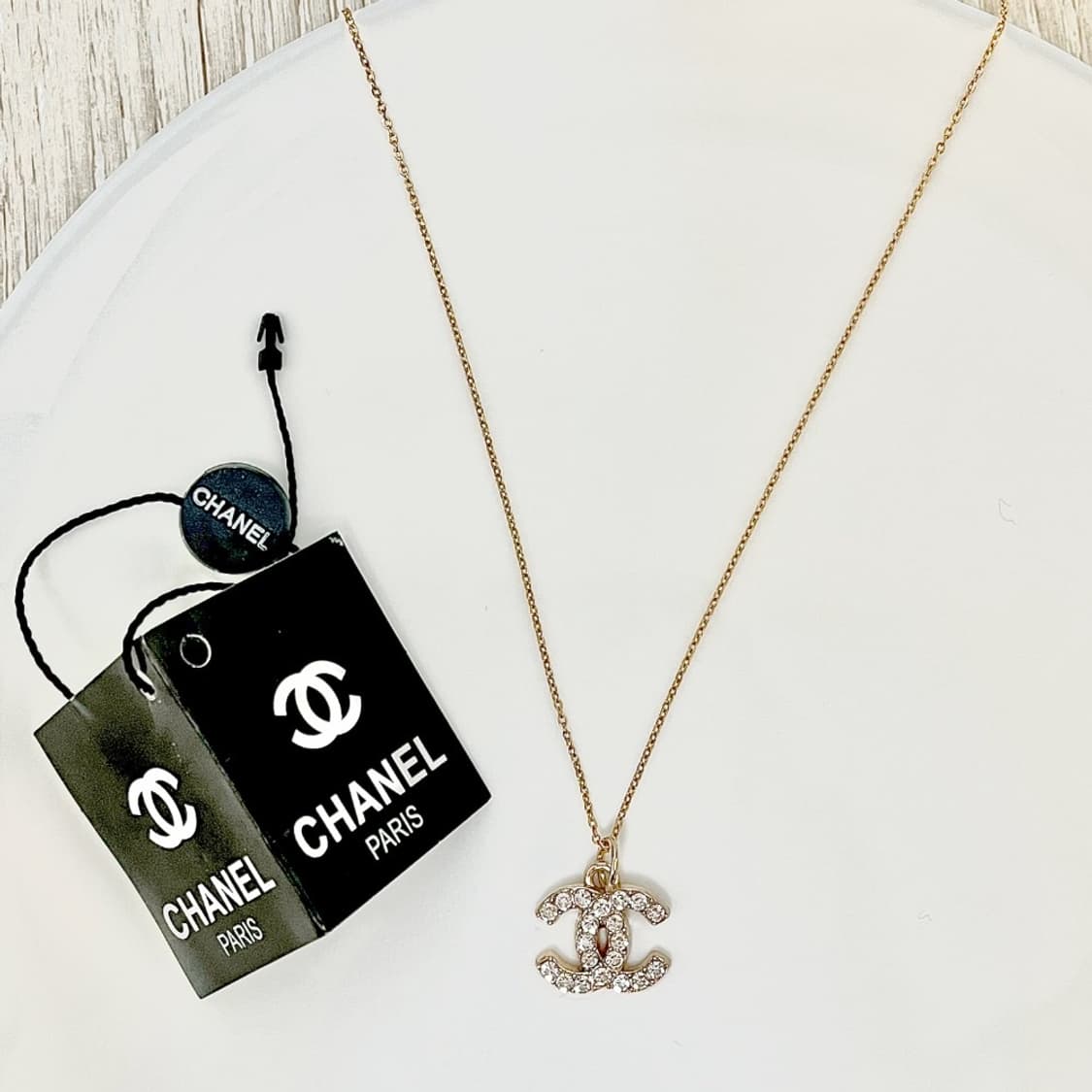 샤넬 로고 큐빅 목걸이 상품이미지8