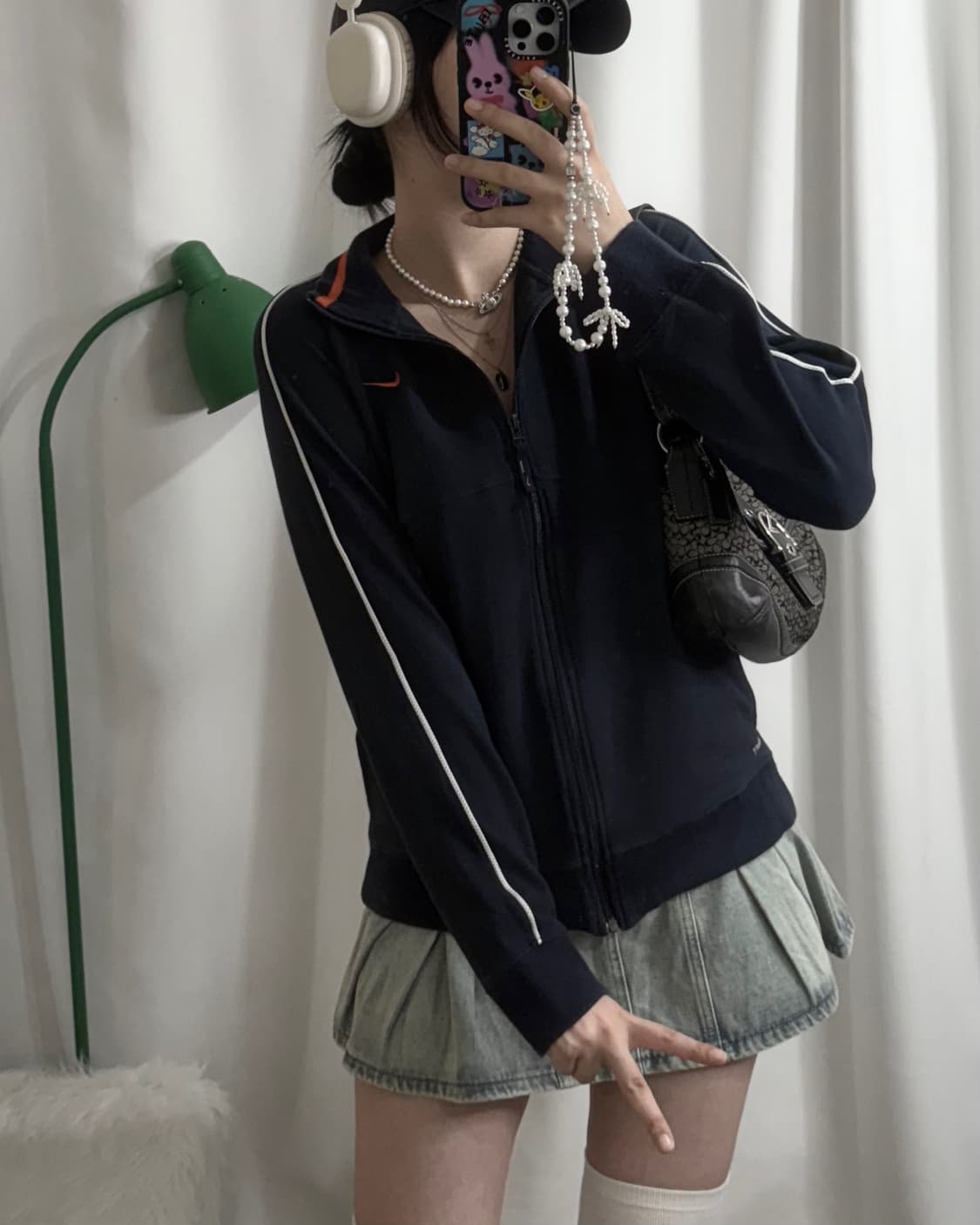 나이키 네이비 & 오렌지 로고 져지 상품이미지3