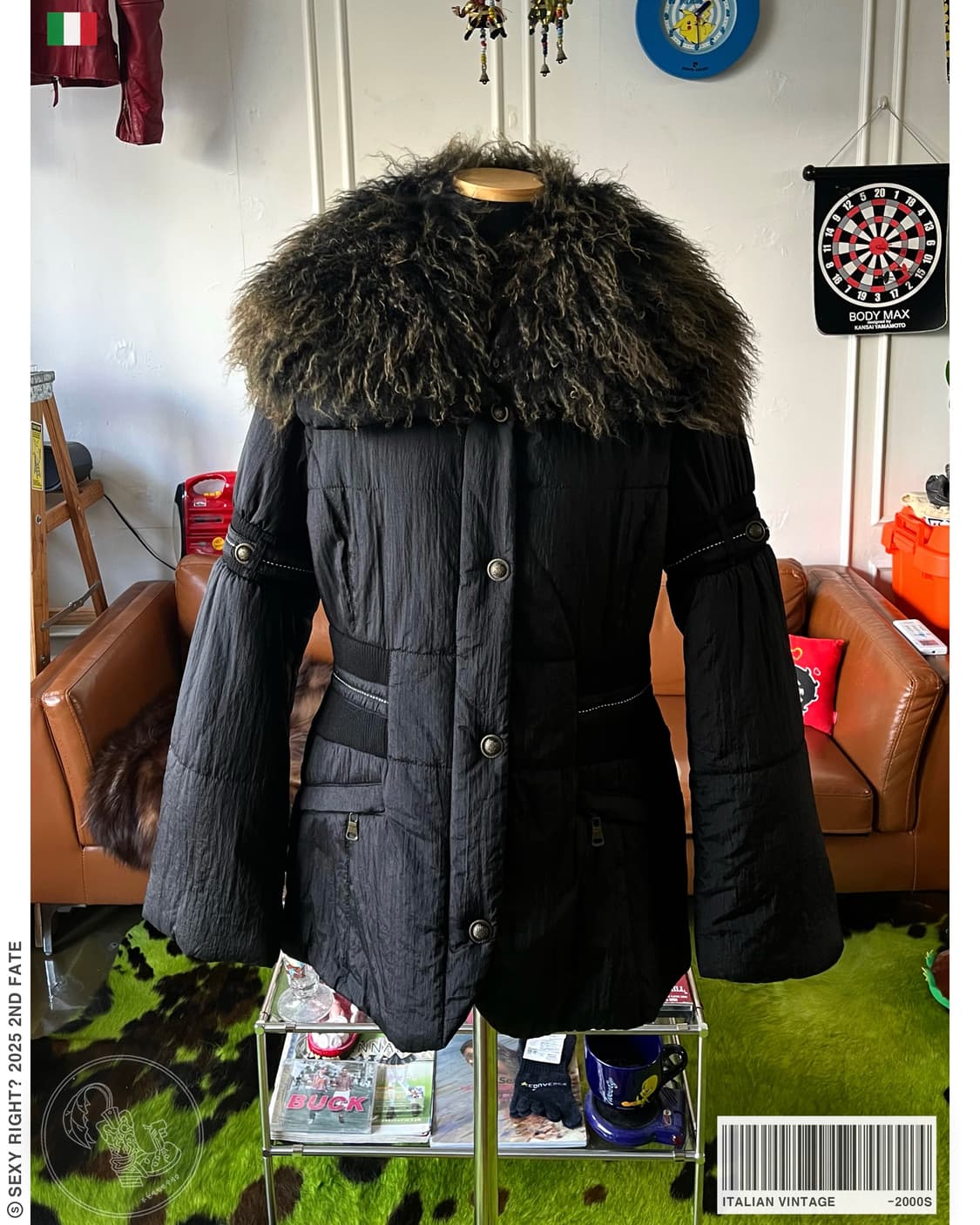 Italian V-Kei Tibet Fur Bondage Parka 상품이미지1