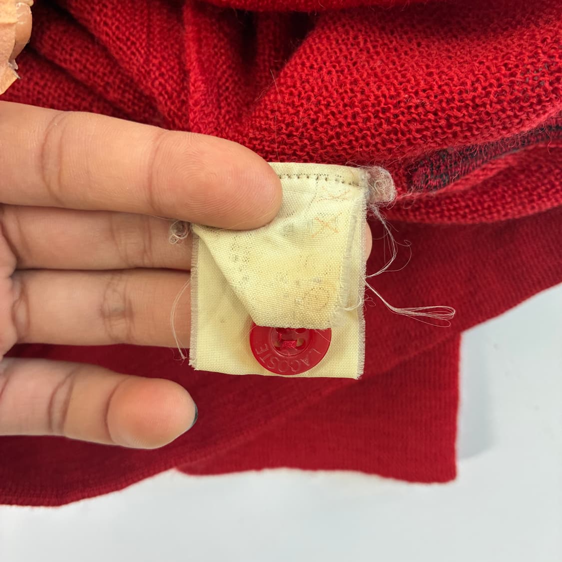 Lacoste  라코스테 레드 울 니트 가디건 상품이미지6