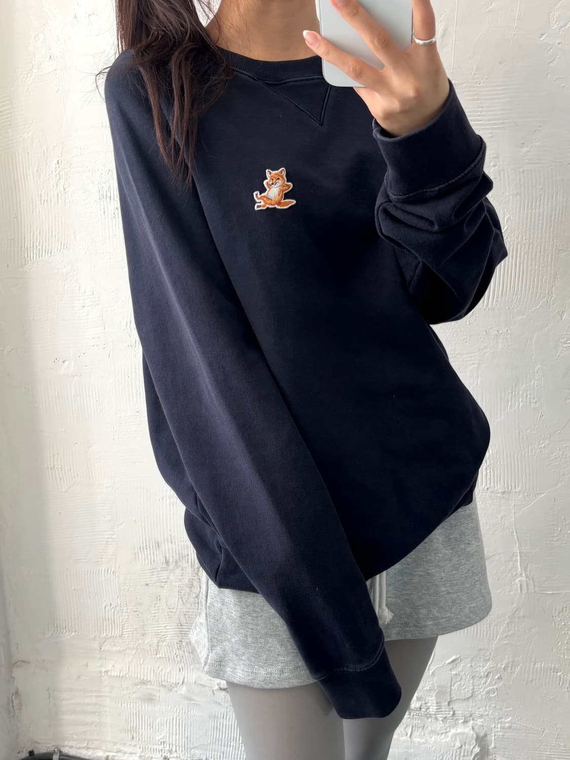 Maison Kitsune 메종키츠네 폭스패치 네이비컬러 맨투맨 상품이미지7