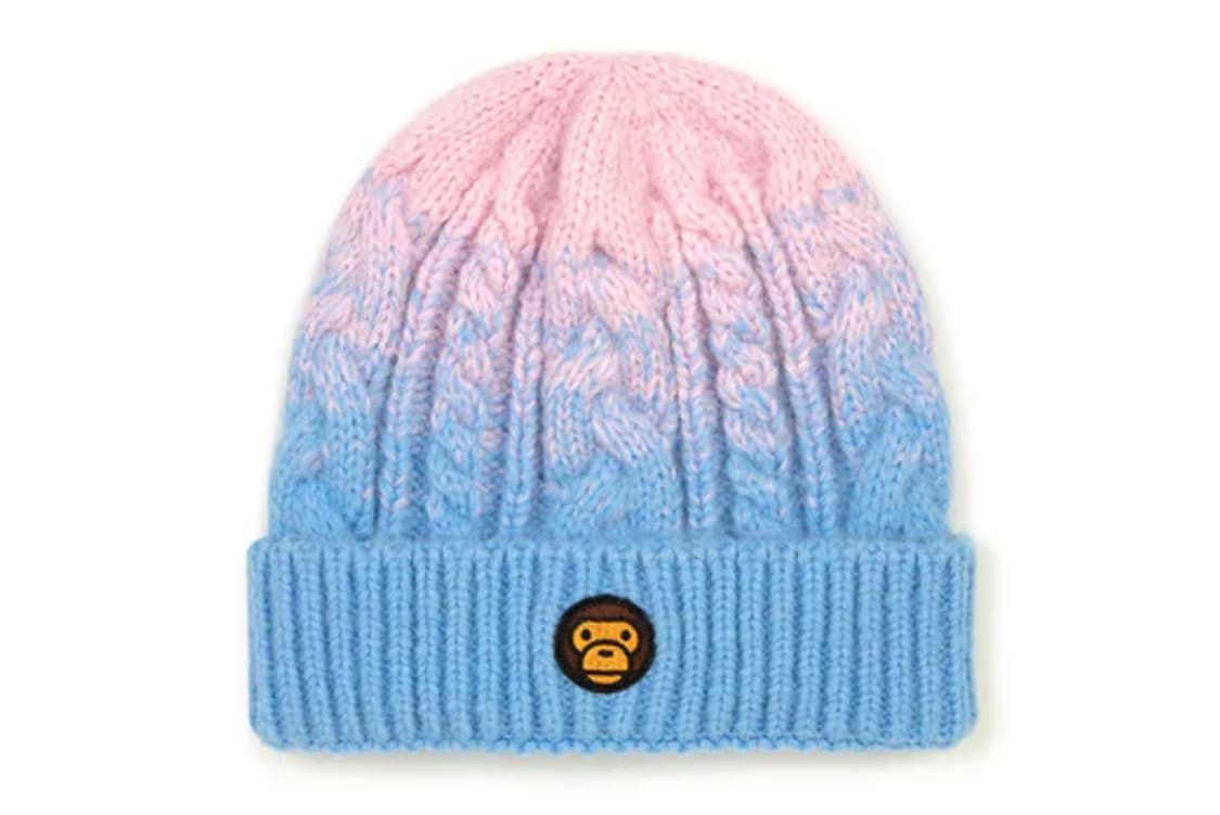 [OS] 베이프 블루핑크 그라데이션 미니 마일로 페이스 비니 상품이미지1