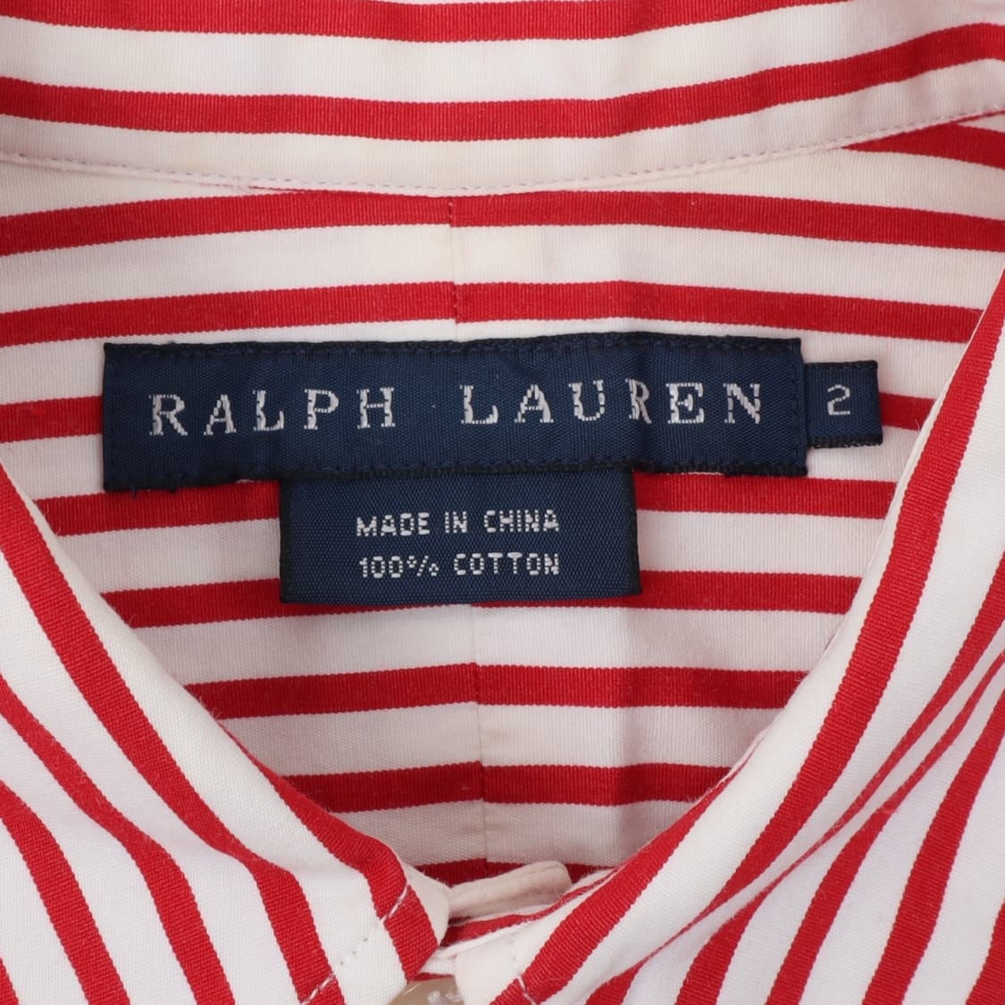 폴로 랄프로렌 우먼스 레드 스트라이프 셔츠 상품이미지8