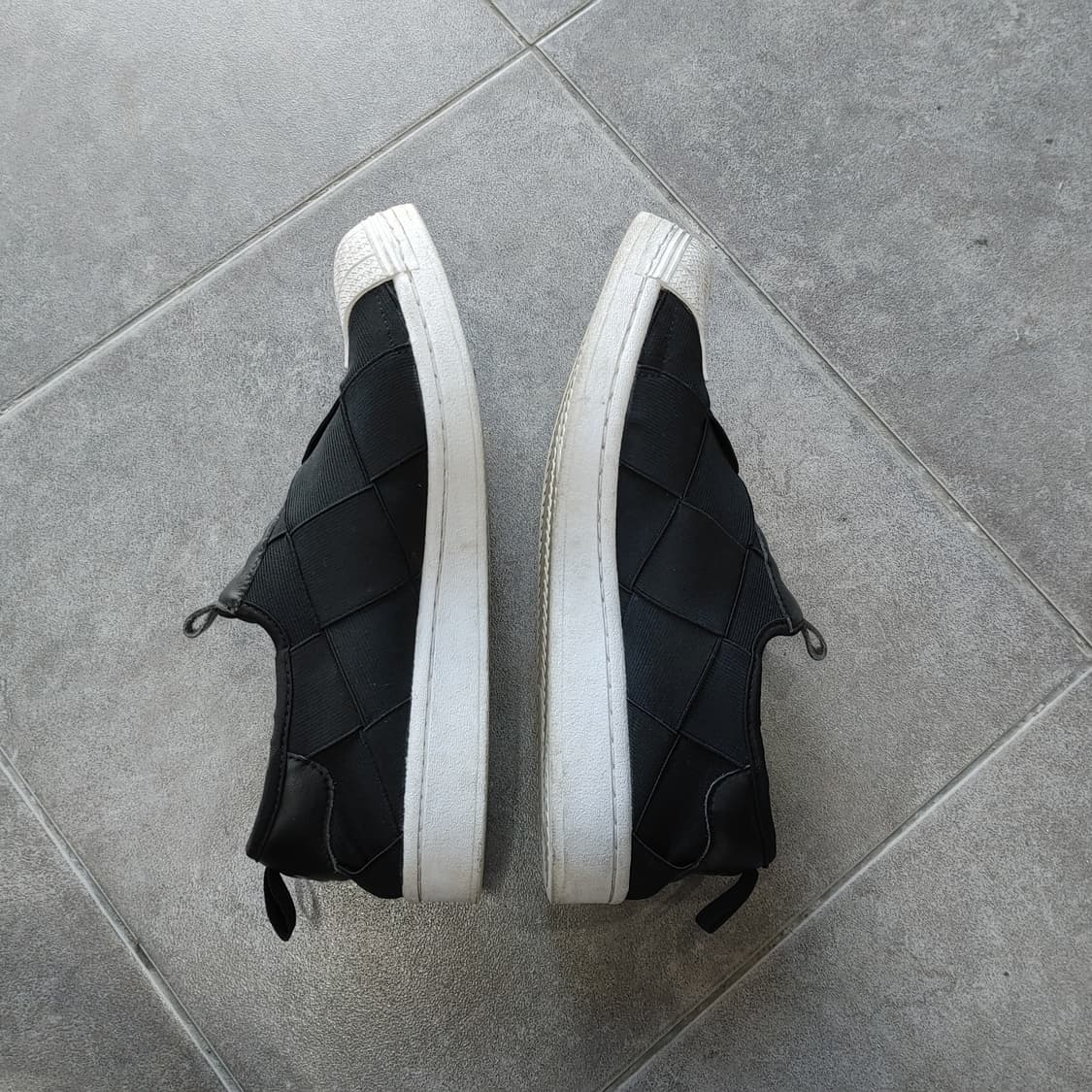 260 아디다스 남성 블랙 오리지널 슈퍼스타 슬립온 운동화 상품이미지3