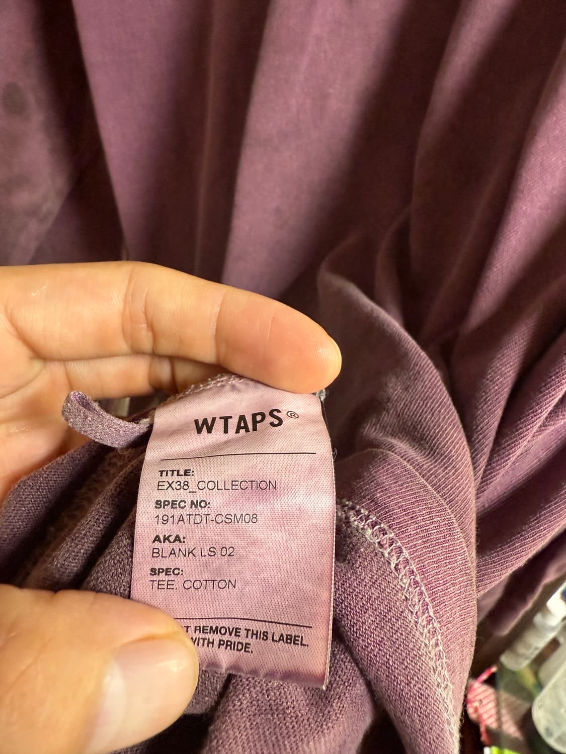 Wtaps 퍼플 롱슬리브 상품이미지5