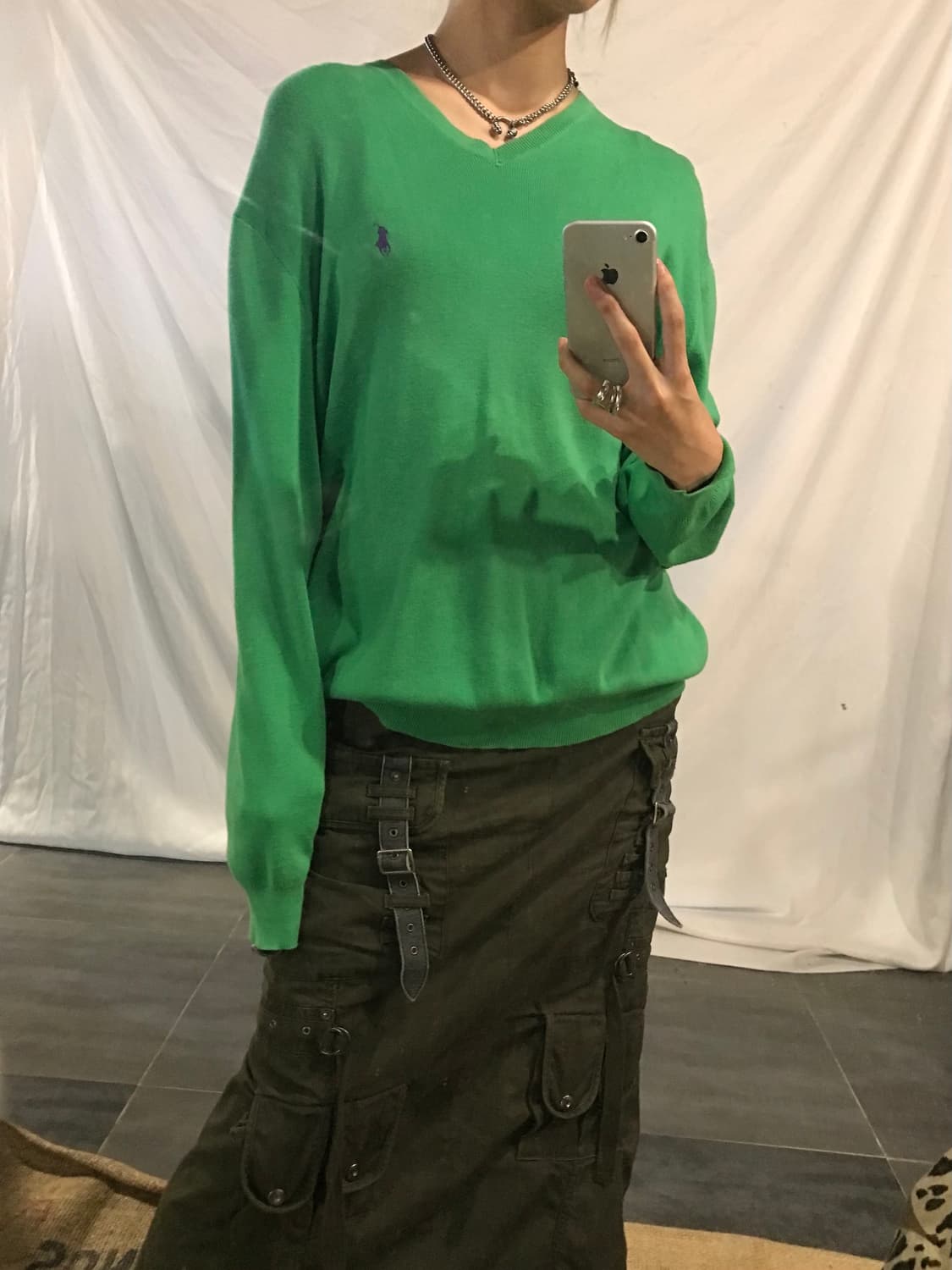 Polo Ralph Lauren V-neck green Knitwear 상품이미지3