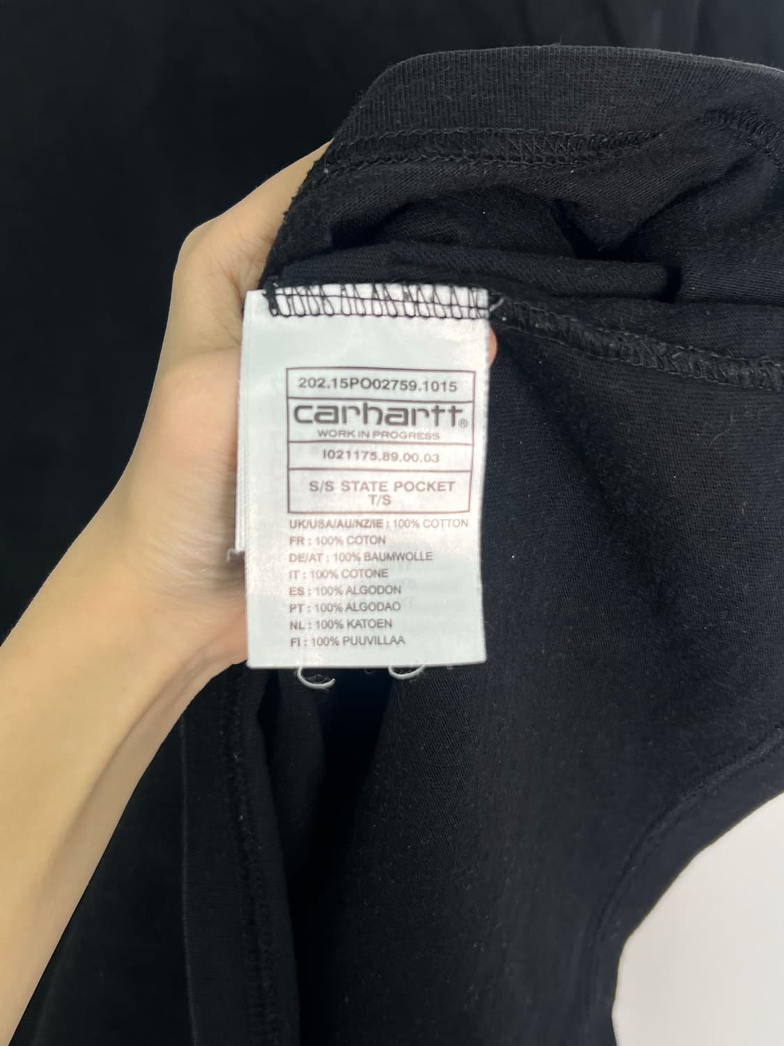 칼하트 블랙 반팔티  상품이미지3