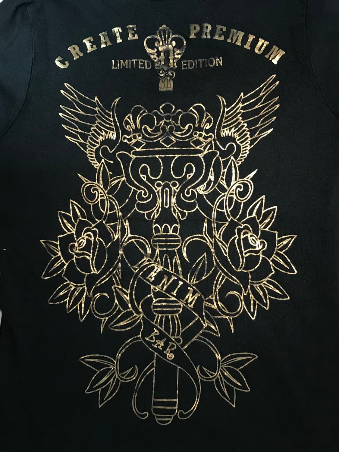 crown wing black t-shirts 상품이미지3