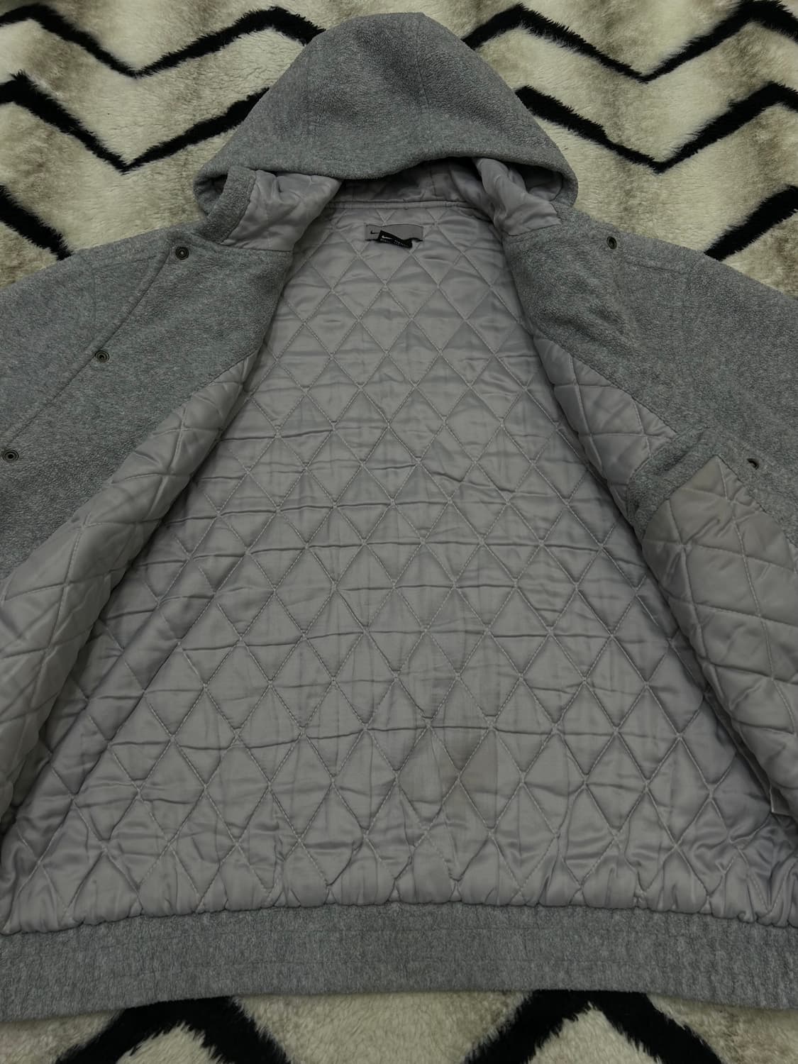 [L]나이키00s 빅로고 플리스 후드자켓/그레이 상품이미지5