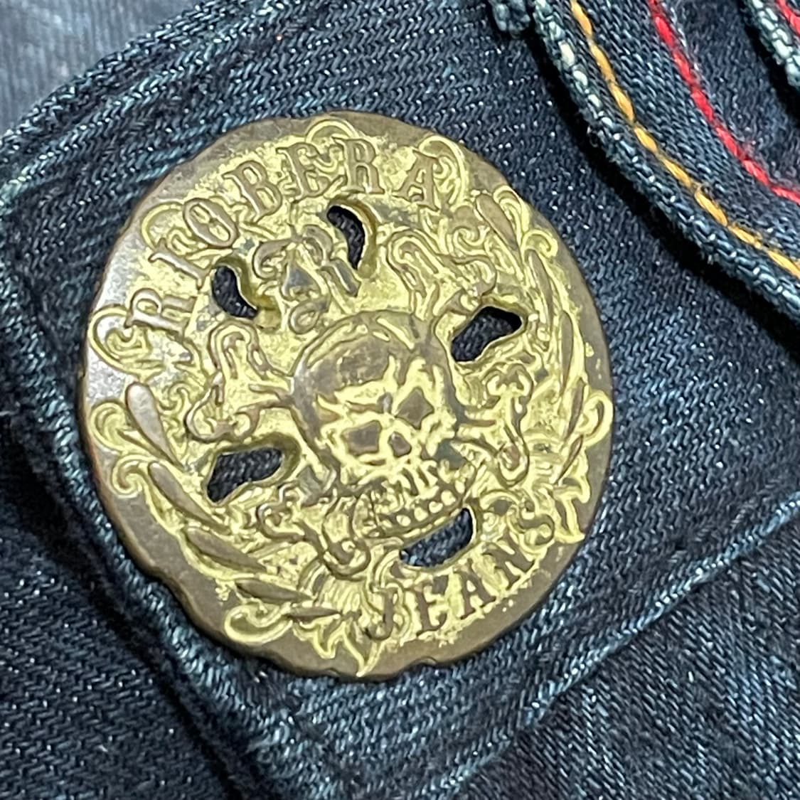 [29] RIOBERA 일본빈티지 펑크 스컬 부츠컷 데님팬츠 상품이미지4