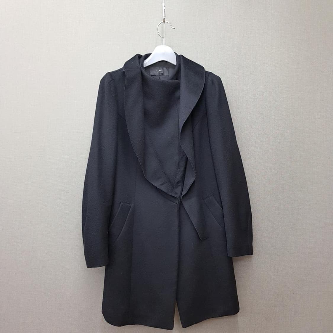 한섬 타임 드레이프 칼라 롱 코트 M사이즈 상품이미지1