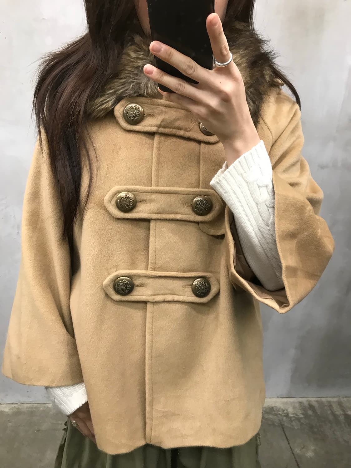 Button fur collar jk  상품이미지6