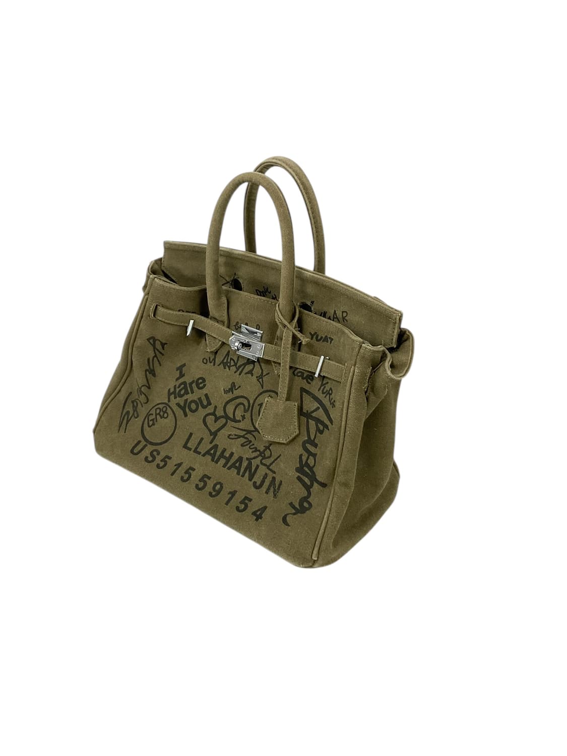 키키 y2k 빈티지 낙서 버킨백 상품이미지2