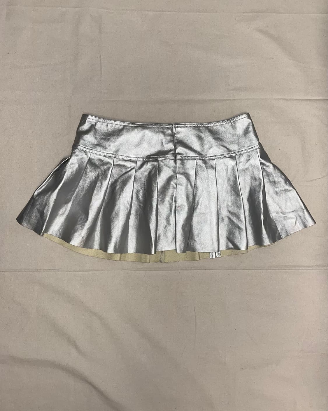 silver short pleats wrap skirt 상품이미지7