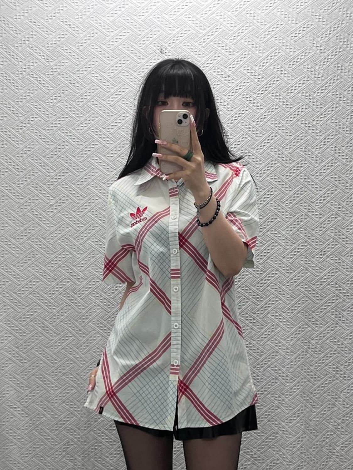 아디다스 컨트리 레트로 빈티지 트레포일 체크 셔츠 95 C12130 상품이미지1