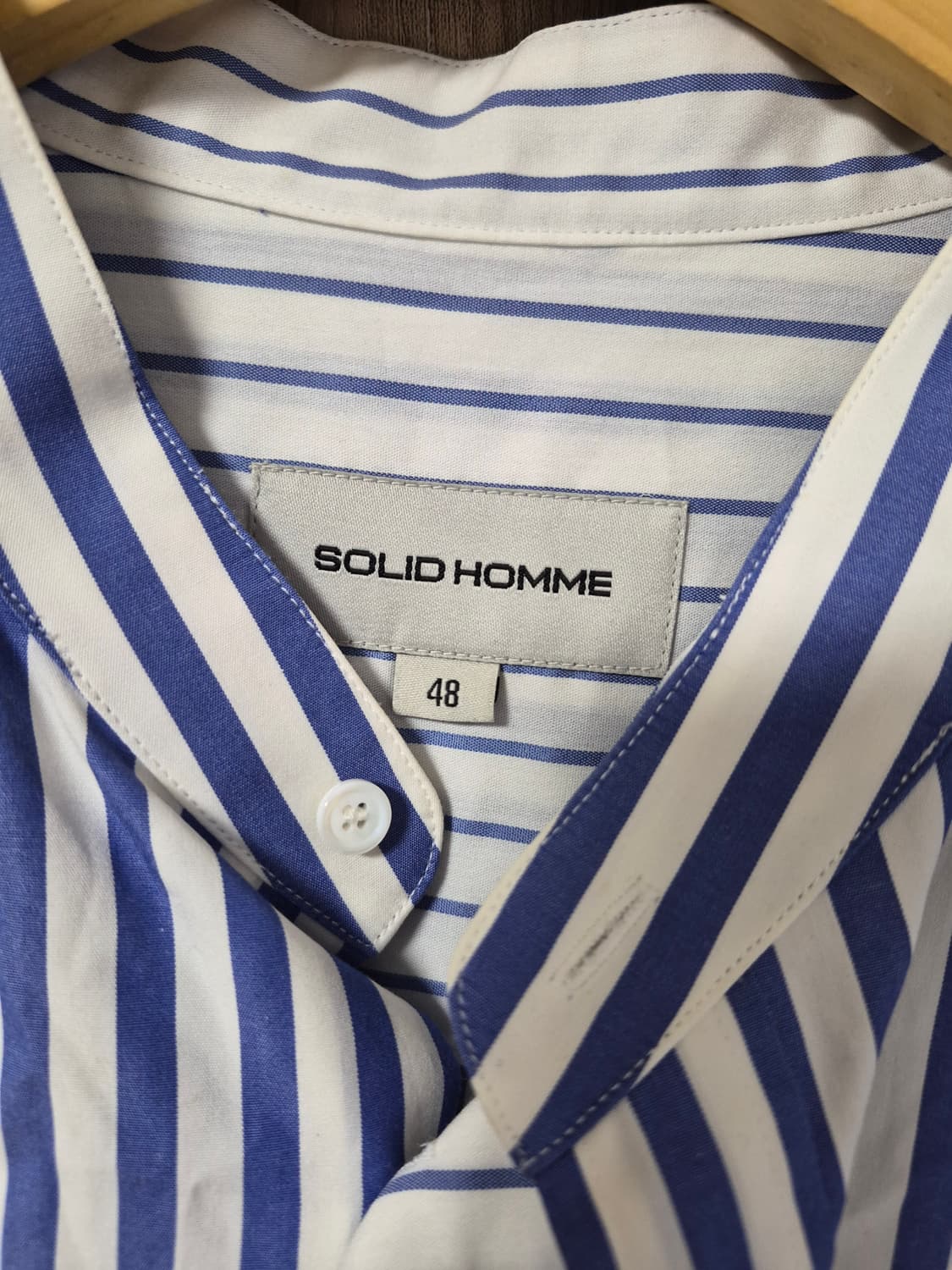 솔리드옴므 스트라이프 레이어드셔츠 48 상품이미지3