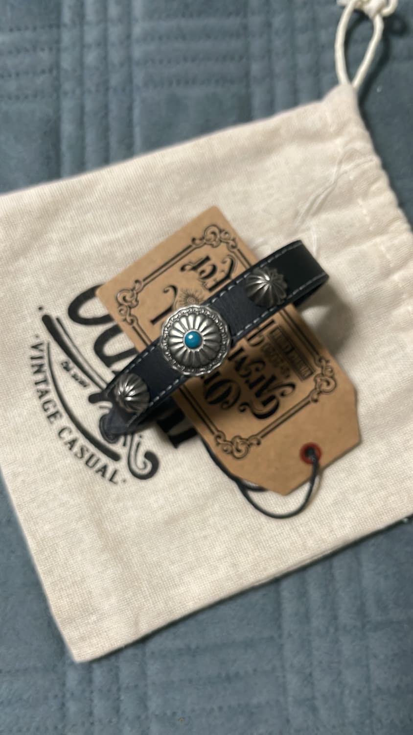 오가프 팔찌(Concho Wrist Belt Black) 상품이미지1