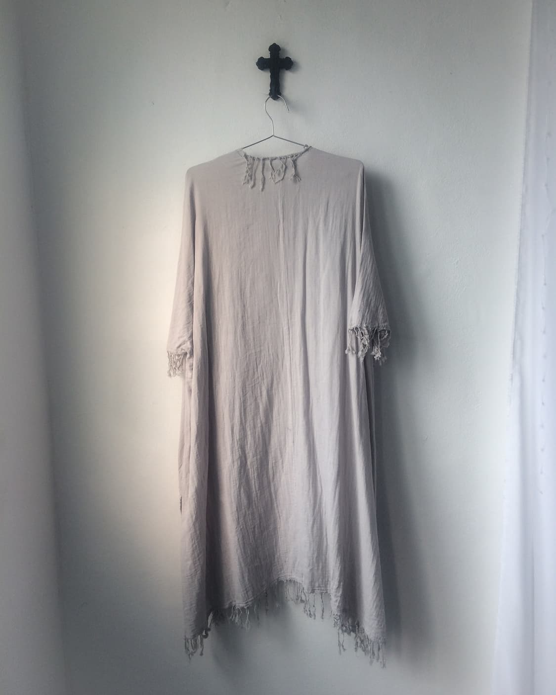 Fringe open long cardigan 상품이미지2