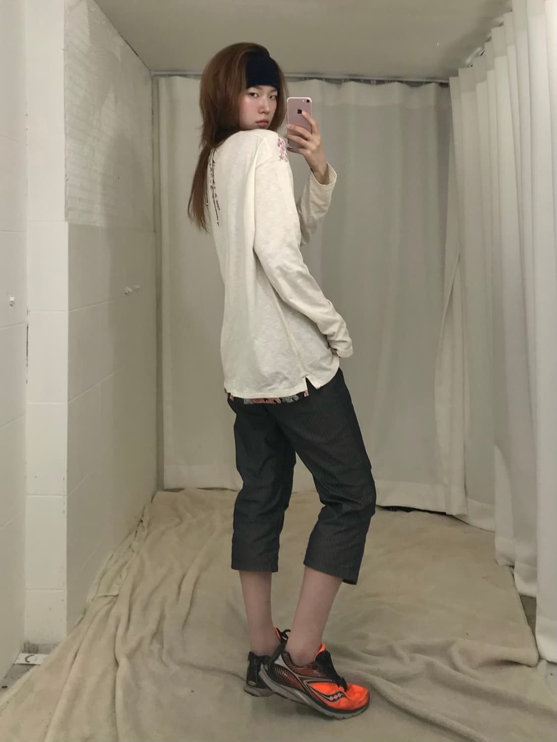 빈티지 오리엔탈 용 프린팅 화이트 롱슬리브 상품이미지3