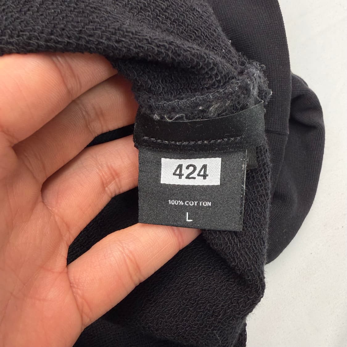424 포투포 패치 로고 블랙 후드티 L 상품이미지8