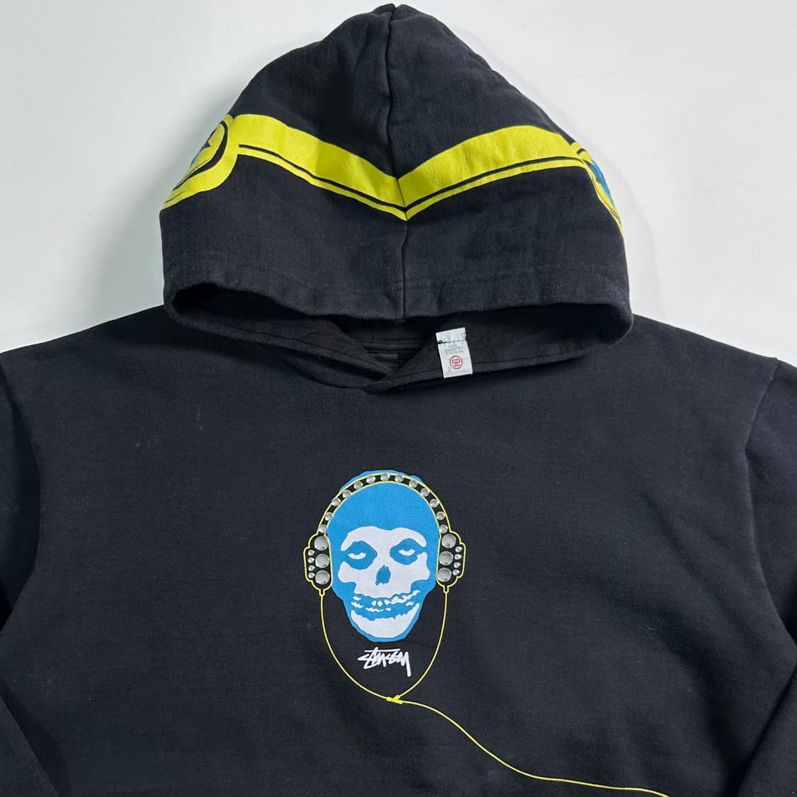 90s 스투시 스컬 헤드폰 후드티 상품이미지2