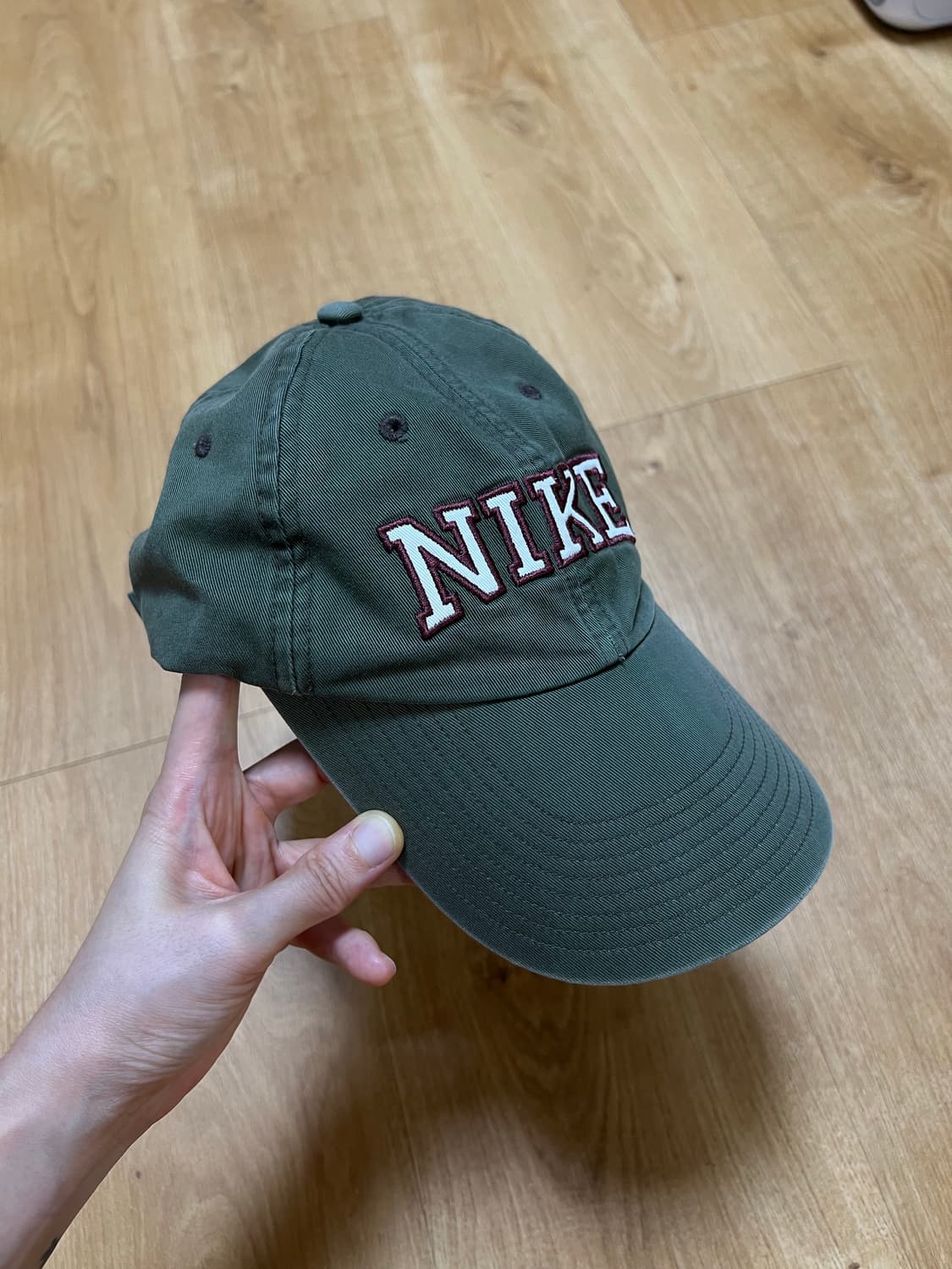 올드 나이키 볼캡 카키 판매 상품이미지1
