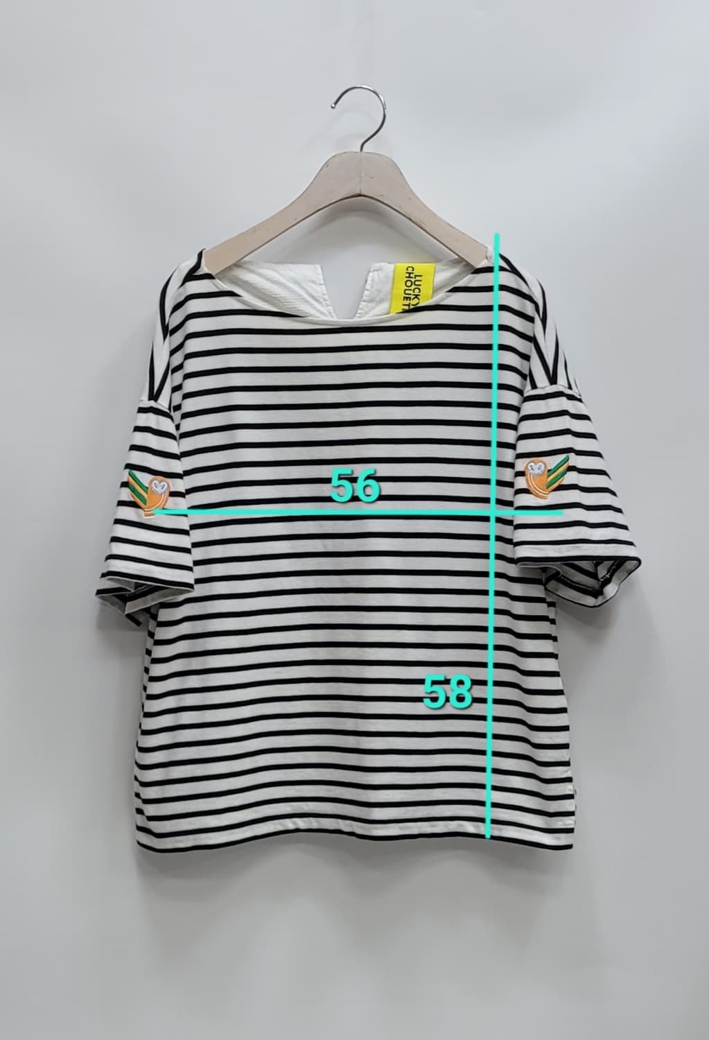 LUCKY CHOUETTE 20SS 럭키슈에뜨 보트넥 반팔티 / 여 F 상품이미지10
