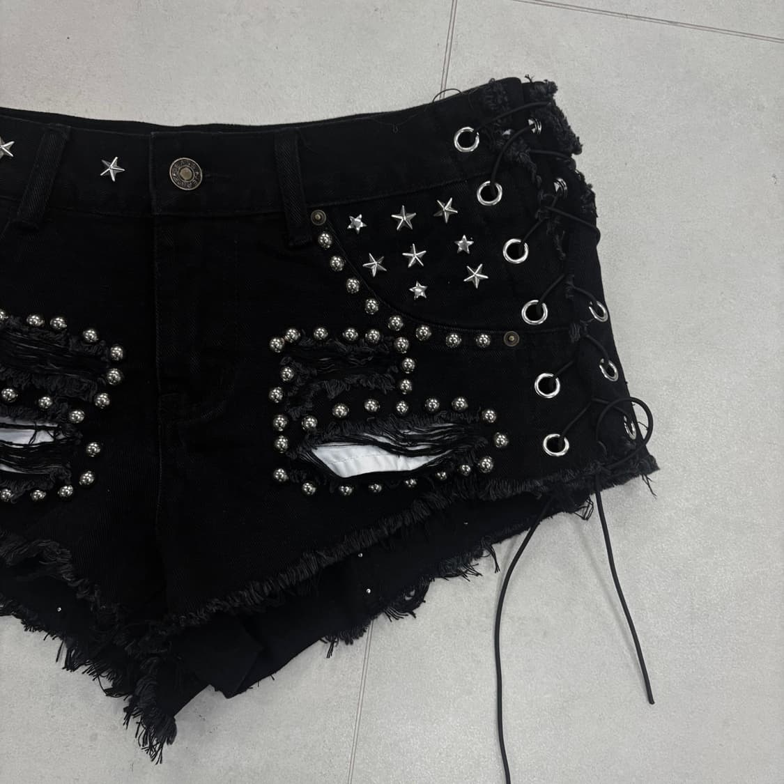 vintage stud punk shorts 상품이미지5