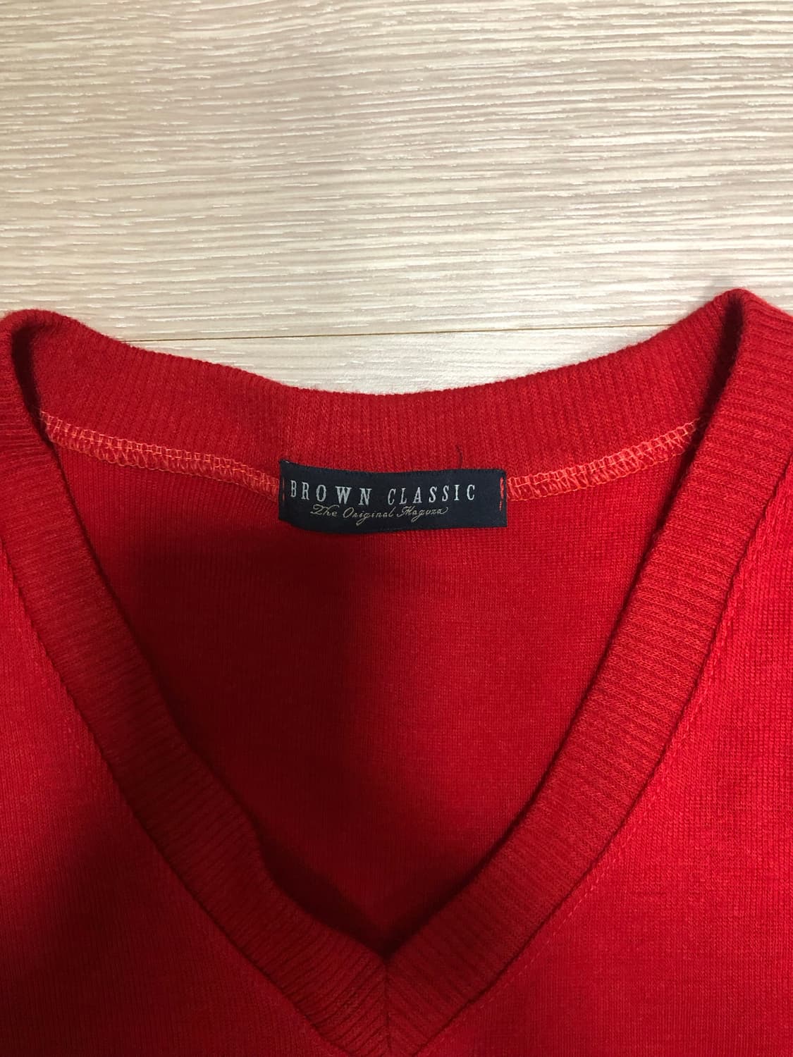 브라운클래식 니트 티 (레드) 상품이미지2