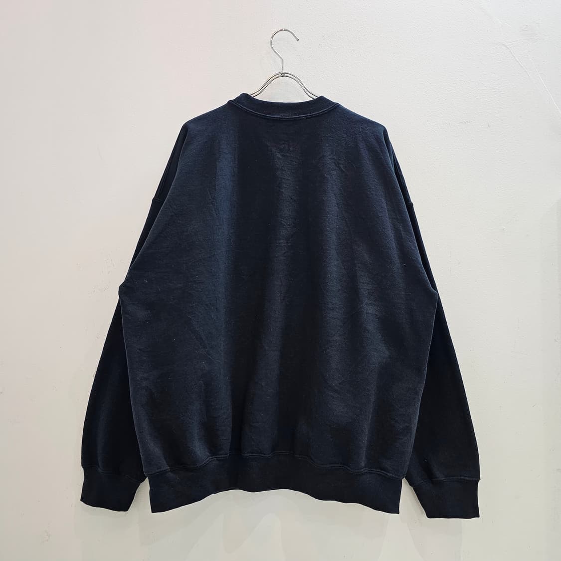 길단 블랙 맨투맨 기모 스웻셔츠 상품이미지3