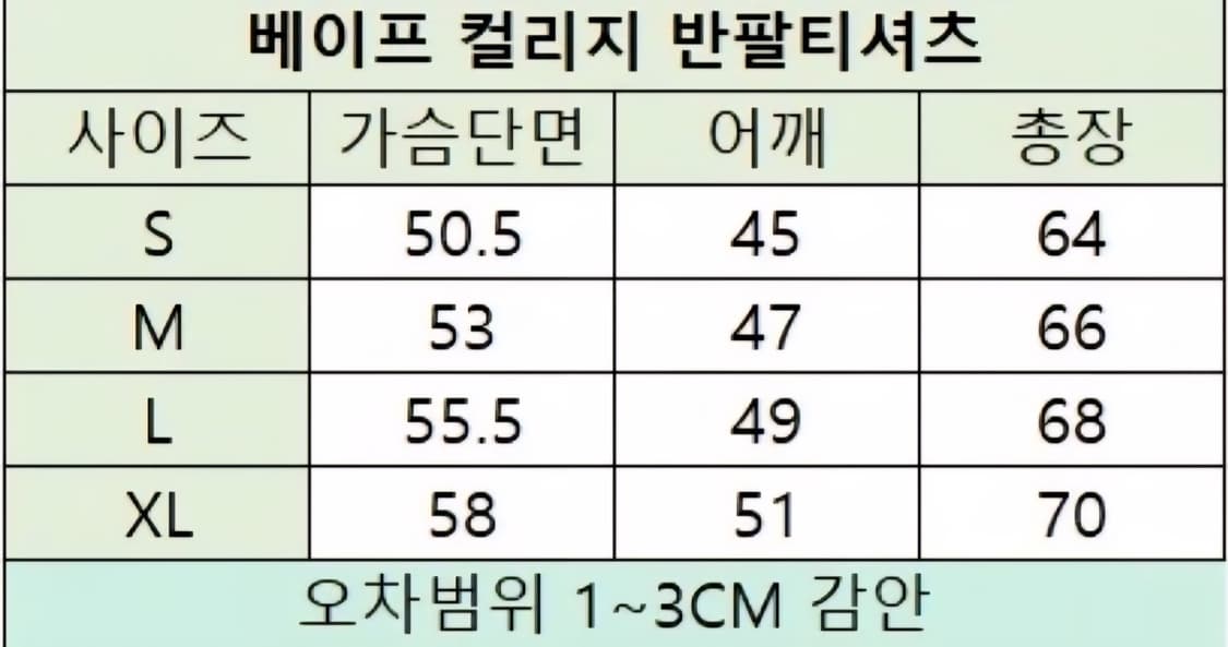 <특가>베이프 컬리지 로고 반팔티 (새상품) 상품이미지9