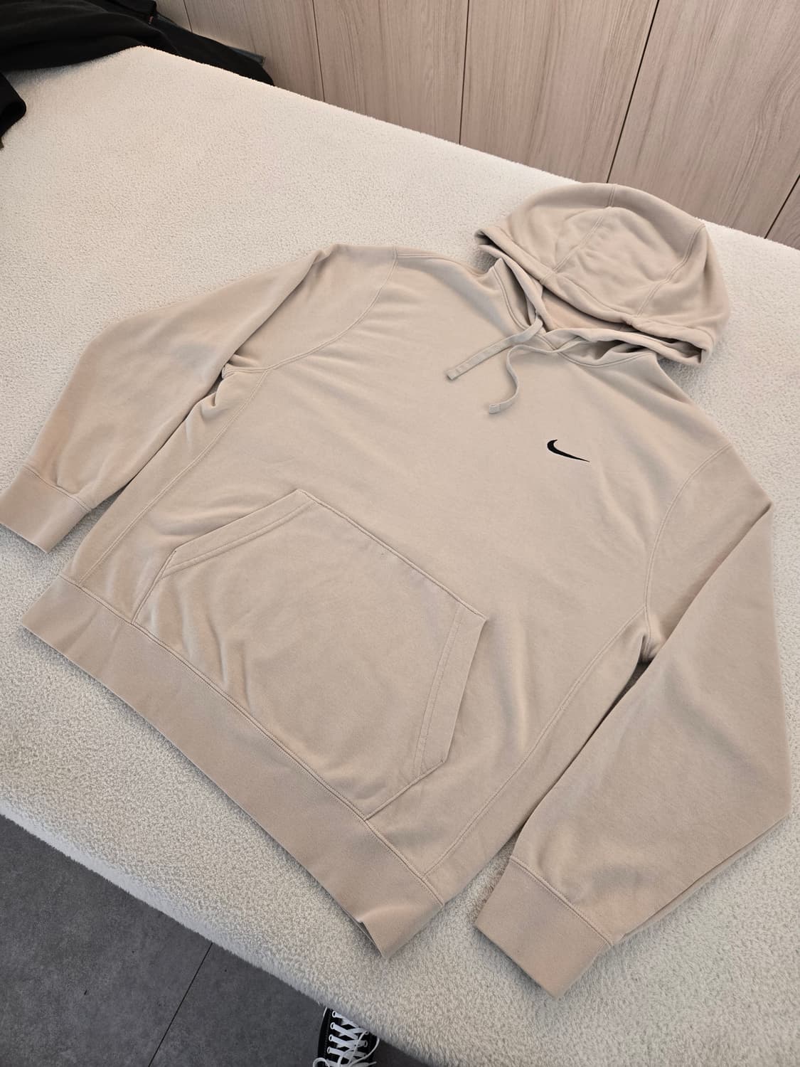 나이키 후드티 베이지 뒷면 프린팅 이쁨 XL 상품이미지1