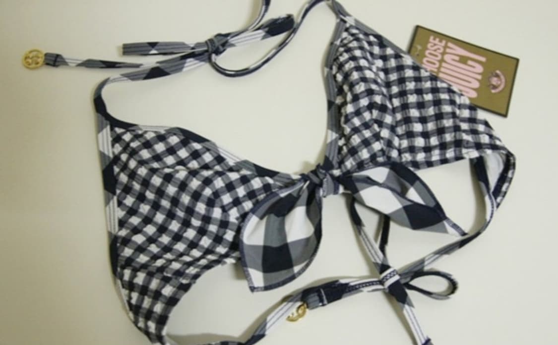 쥬시꾸뛰르 깅엄체크 비키니 수영복 상품이미지2