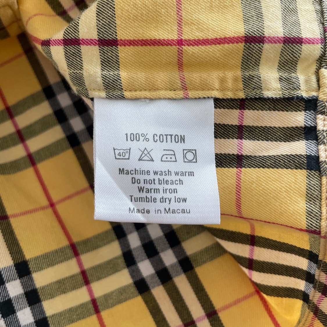 버버리 런던 공용 S,95,66 옐로우 노바체크 반팔 셔츠 상품이미지8