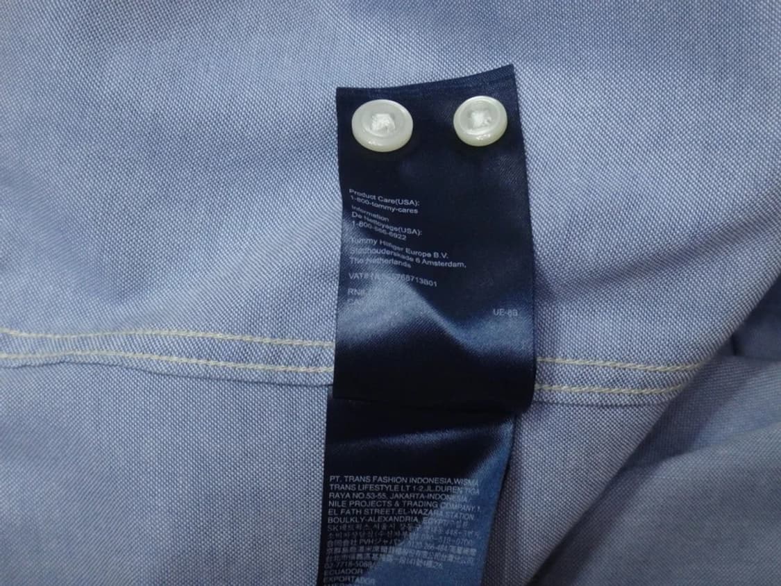 (M) 타미힐피거 남성 솔리드 슬림 긴팔 면셔츠 상품이미지9