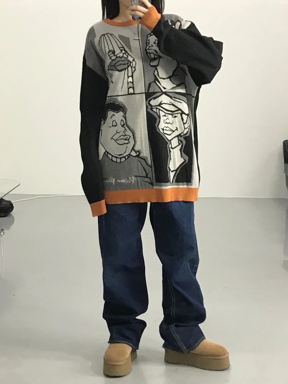 Platinum FUBU Character Panel Knit 상품이미지2