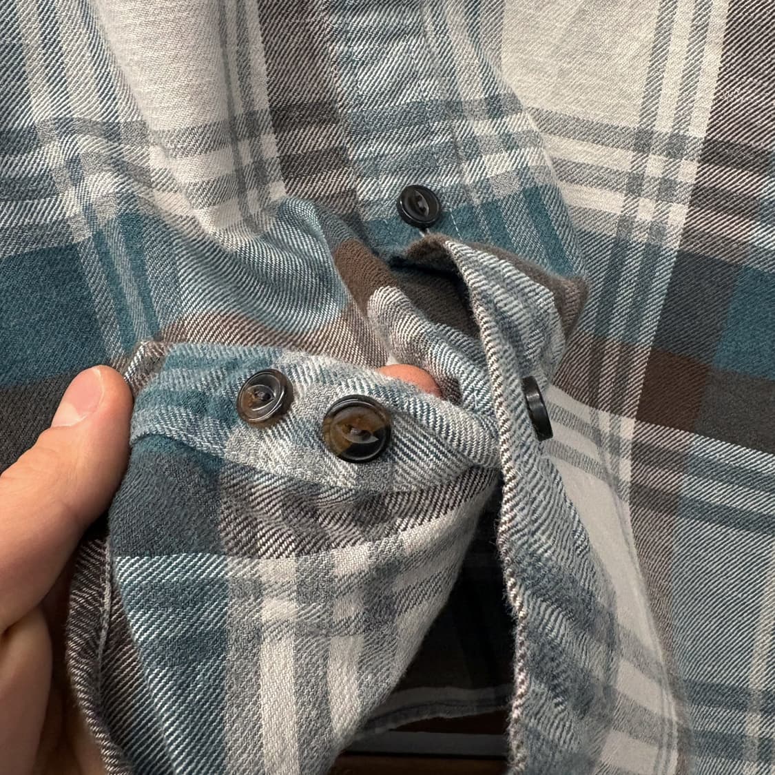 파타고니아 오가닉코튼 타탄 플래드체크 캐주얼 셔츠 캣아이버튼 N659 상품이미지7