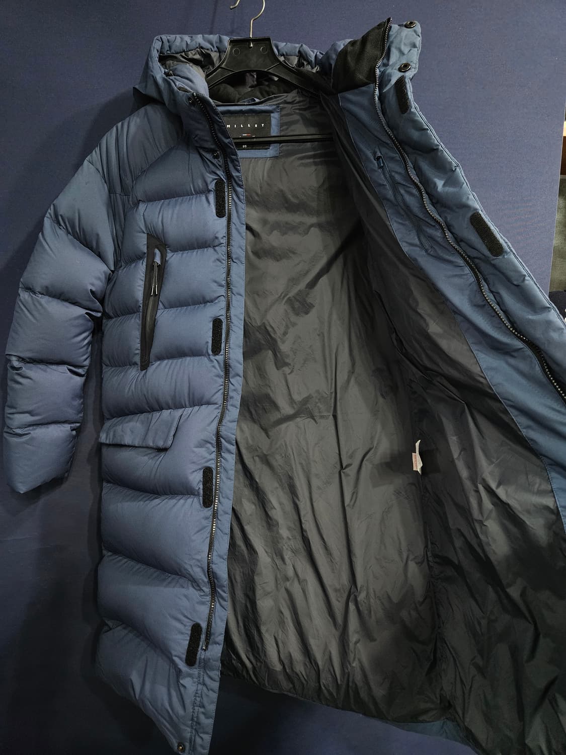 밀레 다크그린 남성 95 덕다운 롱패딩  상품이미지8