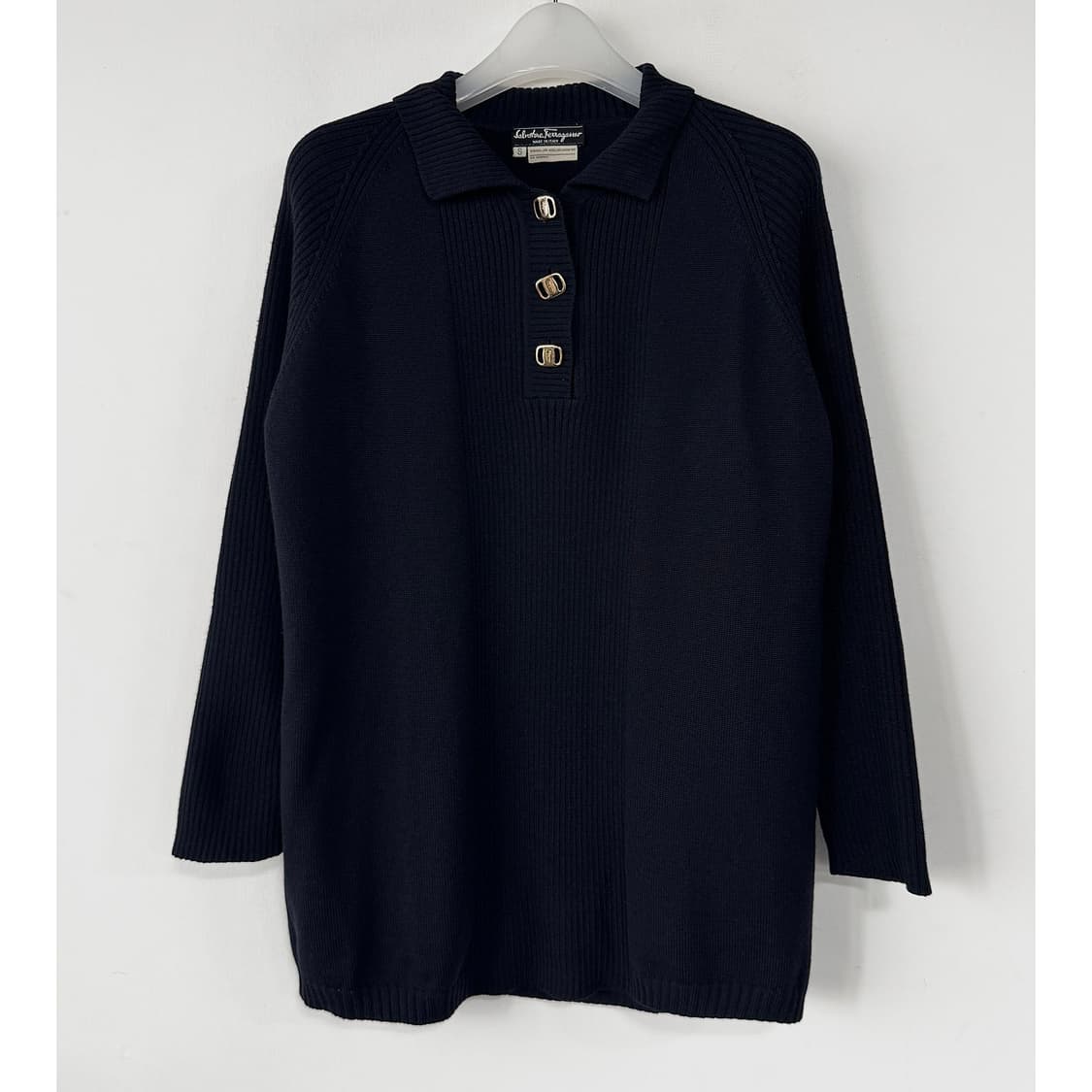 살바토레 페라가모 울 카라 니트 탑 상품이미지1