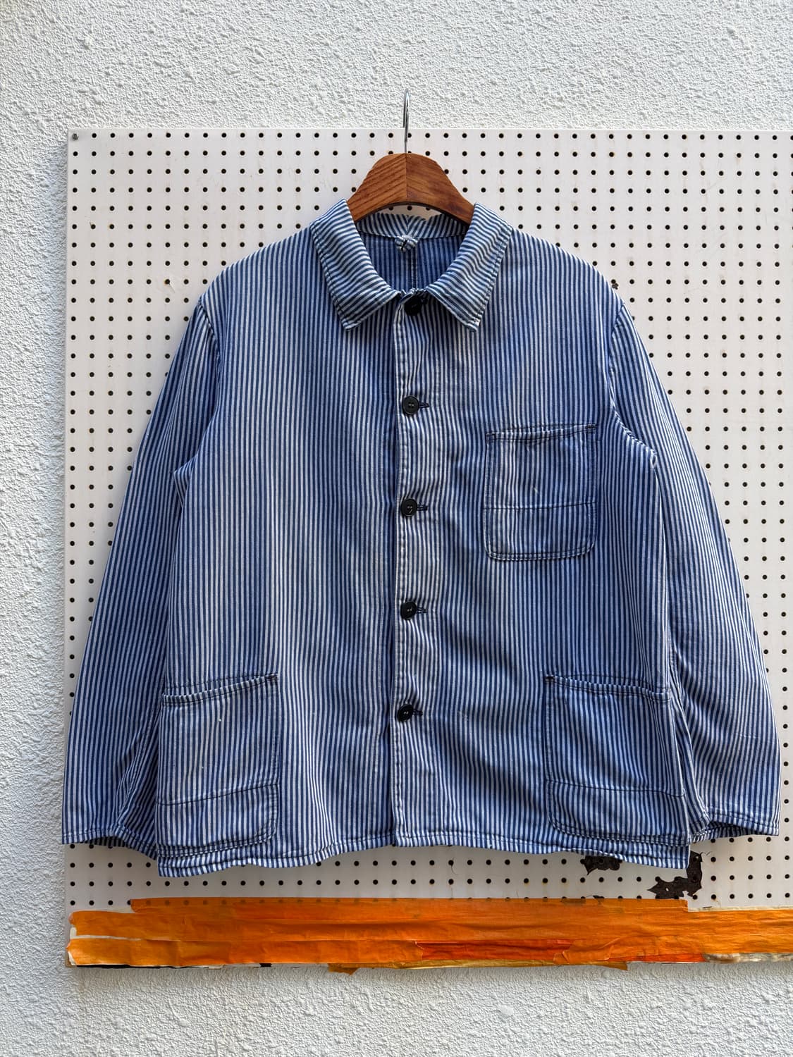 OLD EURO FISHERMAN STRIPE WORK 피셔맨 워크자켓 상품이미지1