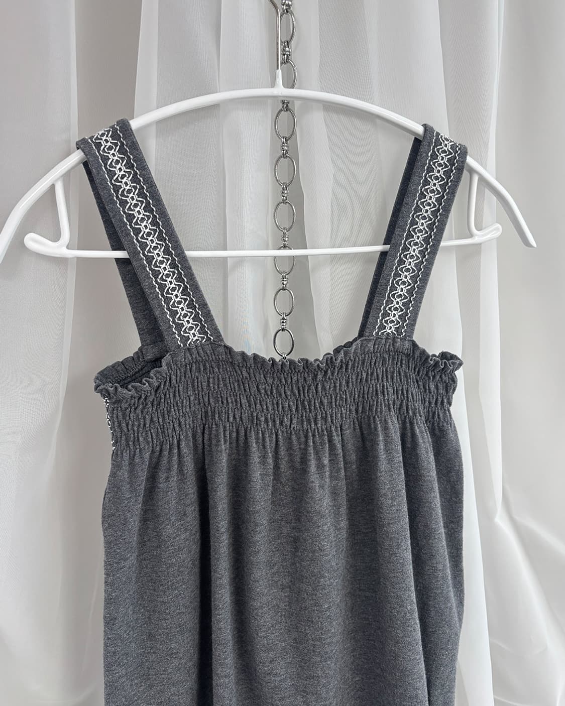 uniqlo ethnic smocking a line sleeveless 상품이미지5