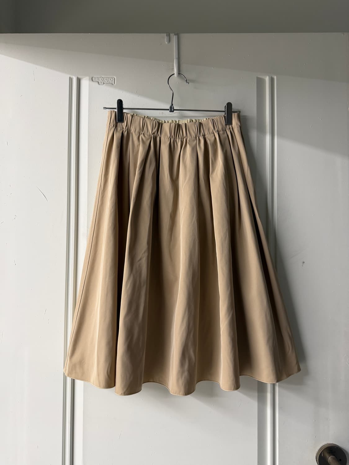 일본빈티지 주름 베이지 미디스커트 상품이미지9