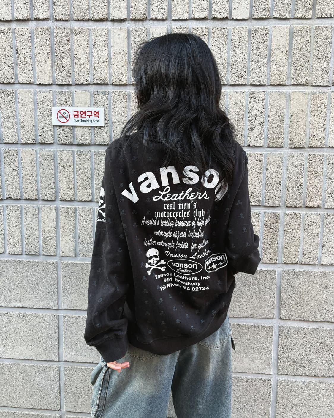 밴슨 오버핏 패턴 후드집업 상품이미지6